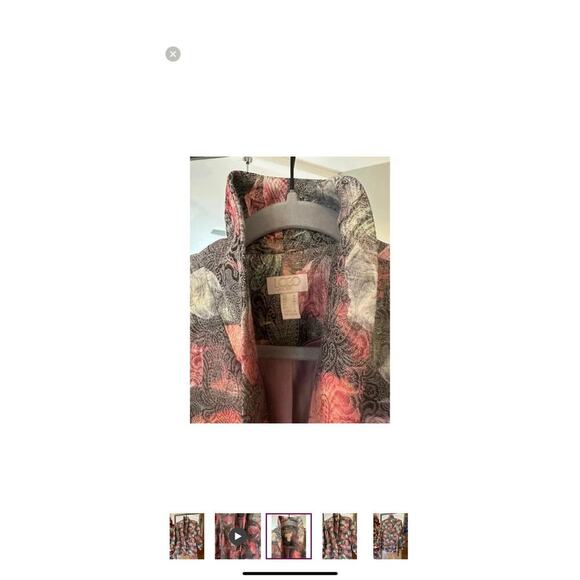 Logo by Lavish Women’s Blazer Jacket Floral Print Long Sleeve Dressy Evening M - Picture 4 of 7